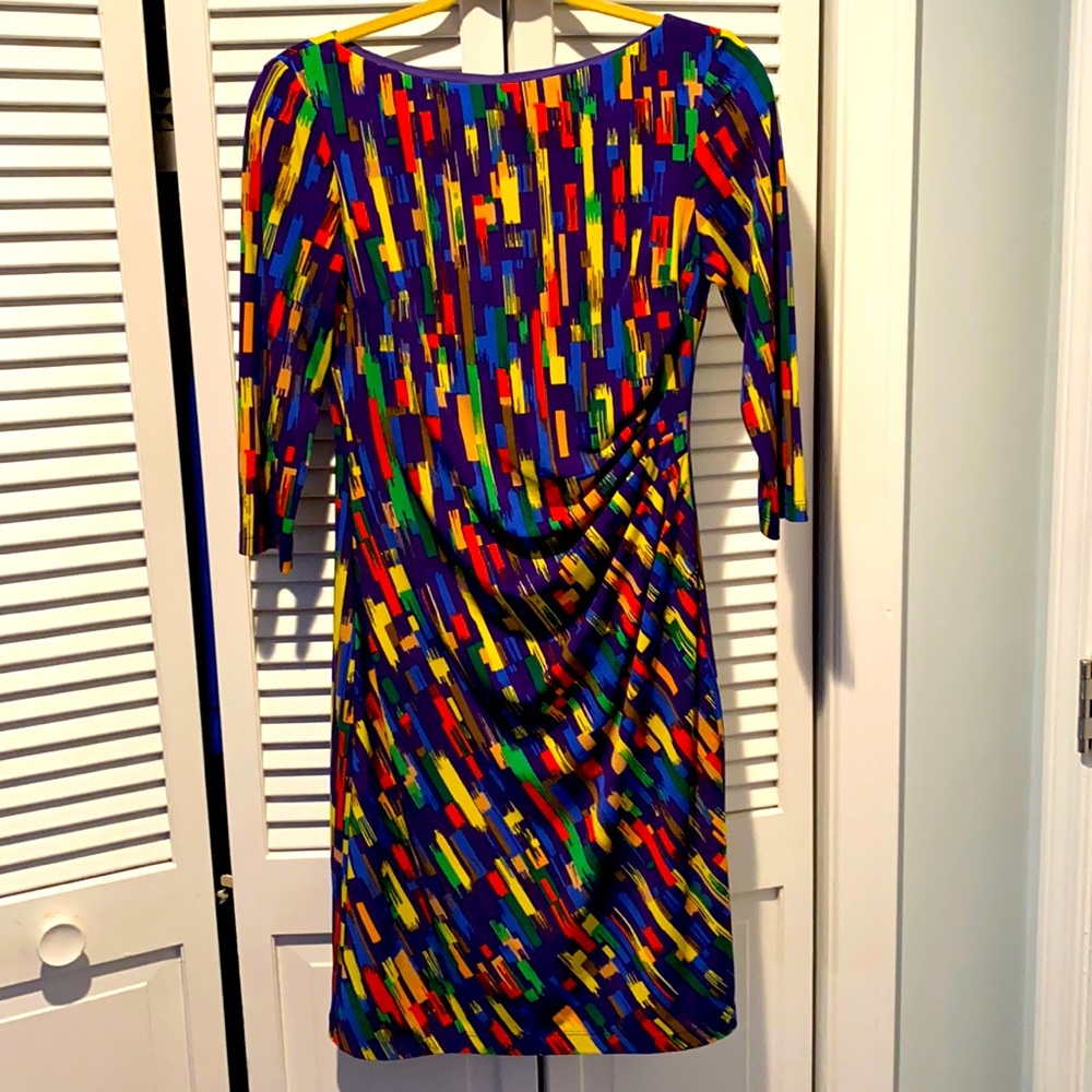 New Directions size 6 geometric pattern dress